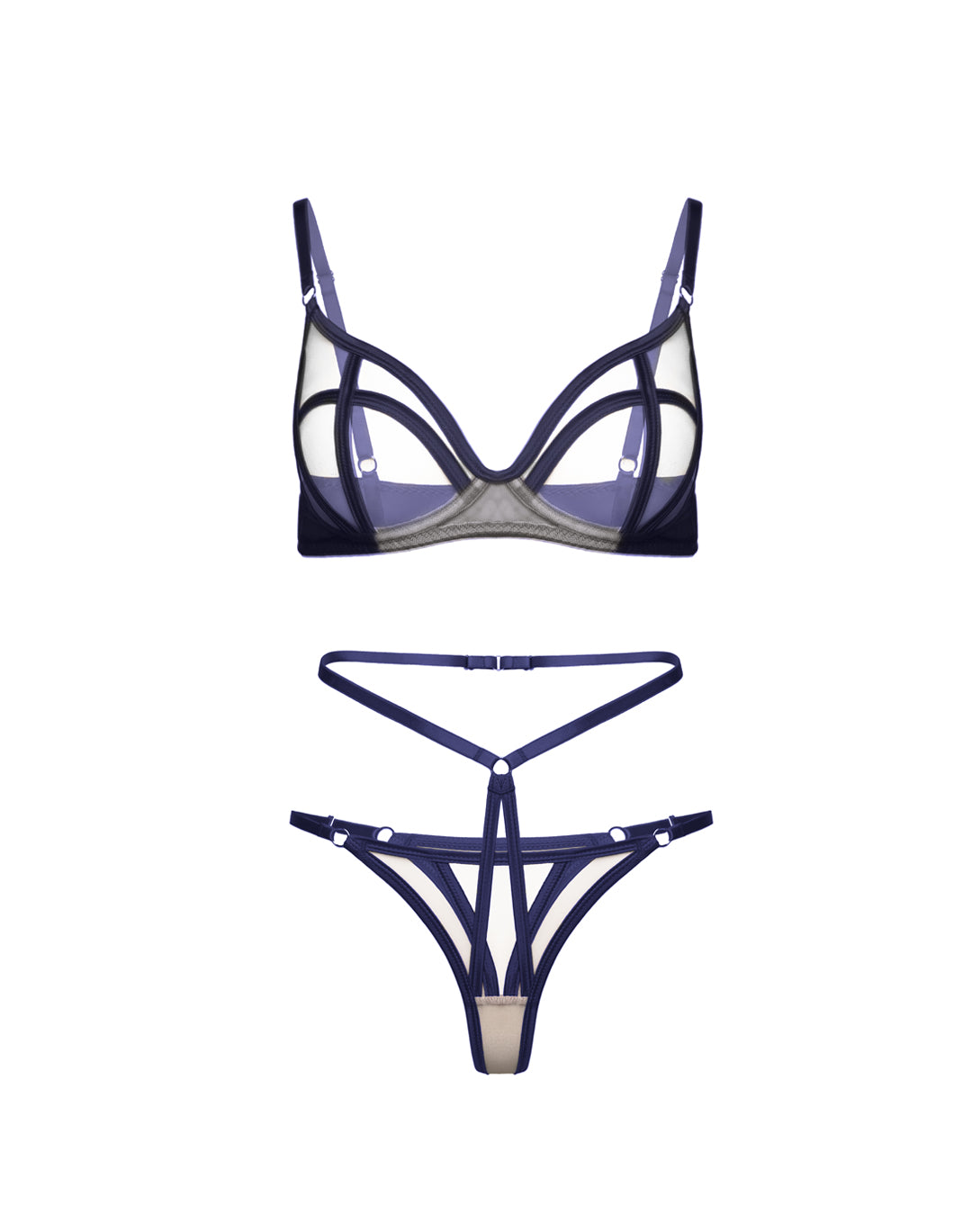 Candie Lingerie Set in Blue