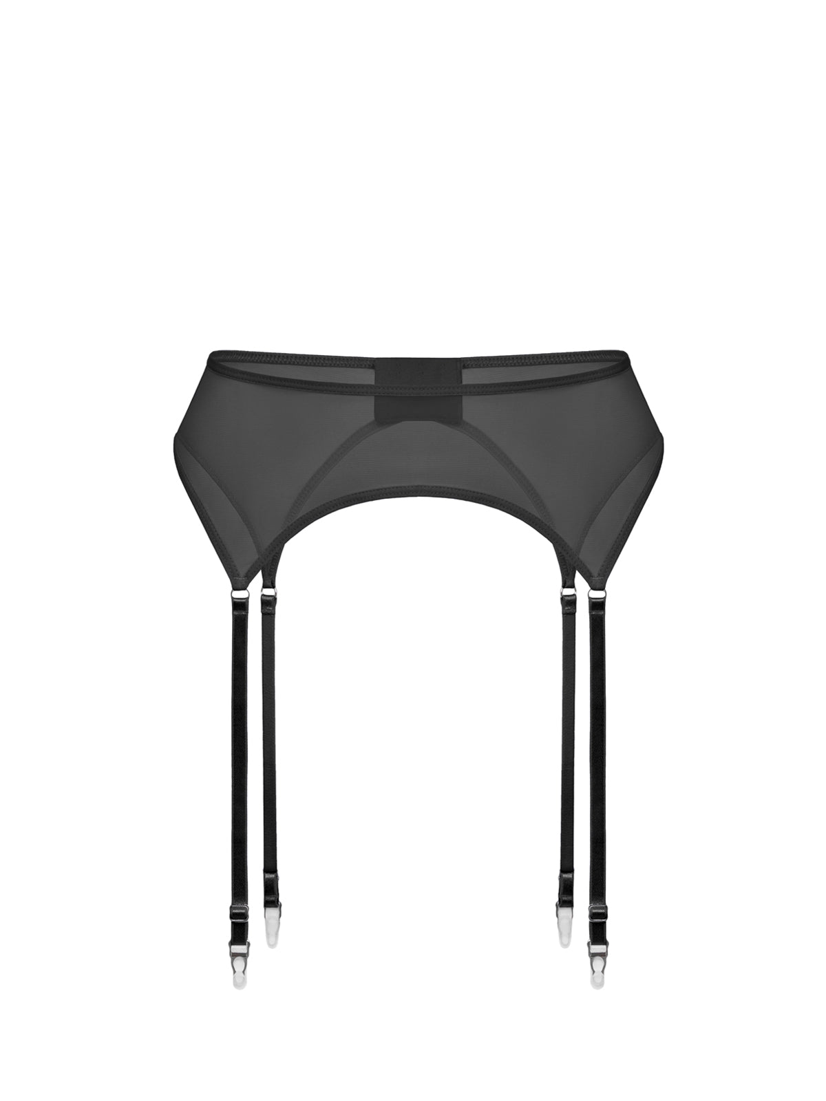 Black Mesh Garter Belt