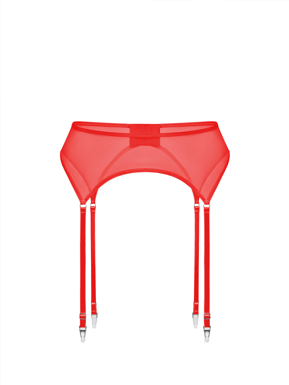 Red Mesh Garter Belt